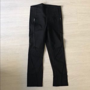 Black lululemon leggings with mesh design